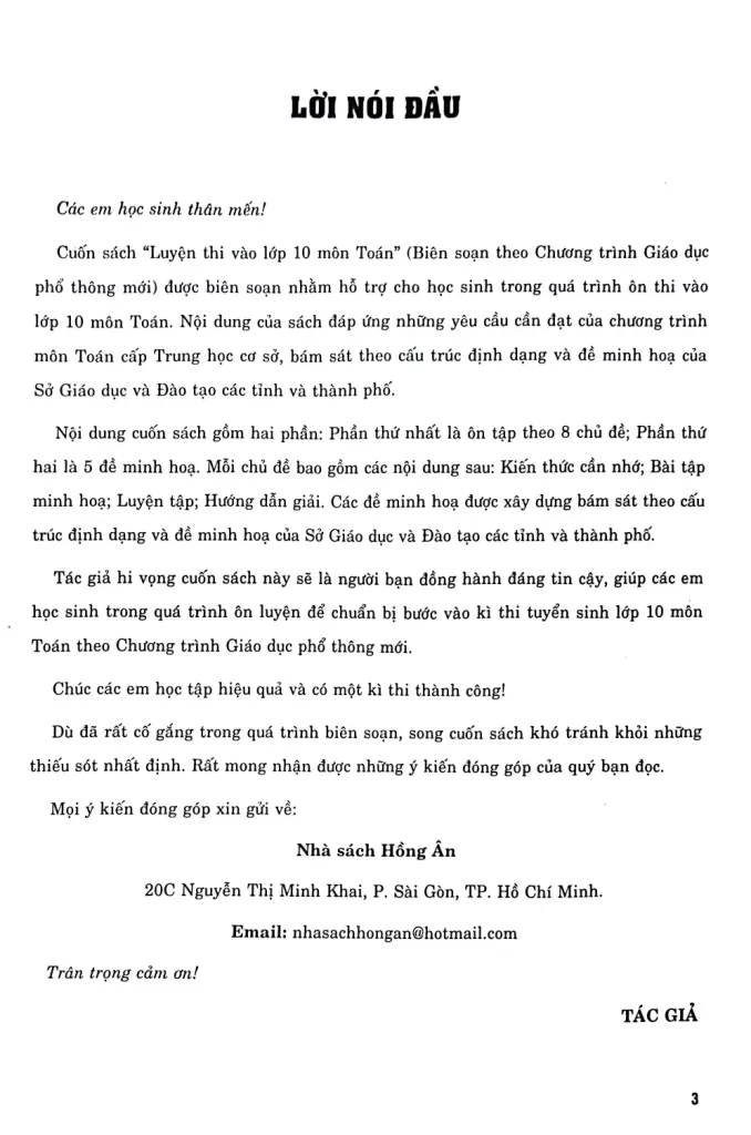 LUYỆN THI VÀO LỚP 10 MÔN TOÁN (Dùng chung cho các bộ SGK hiện hành)